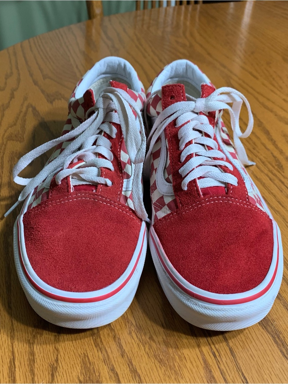 Low top Vans in size 9.5 men’s or 11 women’s.